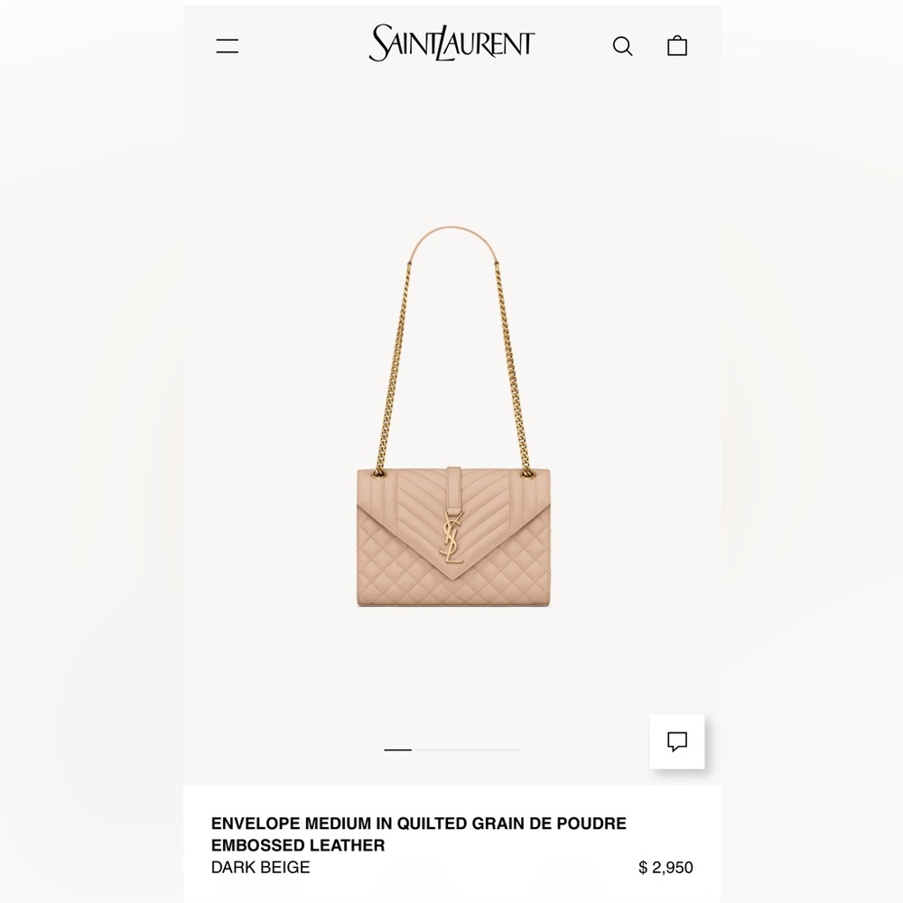 YSL Envelope bag in beige - Picture 9 of 10